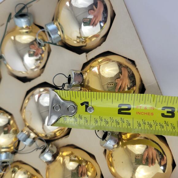 18 Gold Glass Vintage Christmas Ornaments by Rauch K-Mart - Picture 11 of 11